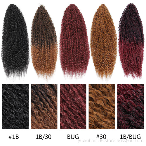 Hair extensions crochet hair curly bohemian wave 20 inches synthetic braiding hair afro